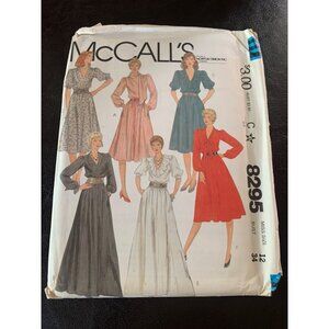McCall's Misses Dress Sewing Pattern Sz 12 8295 - Uncut